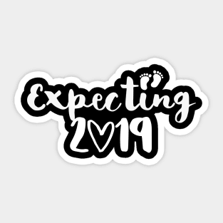 Expecting 2019 Footprints Sticker